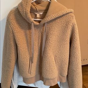 Banana republic cropped teddy hoodie